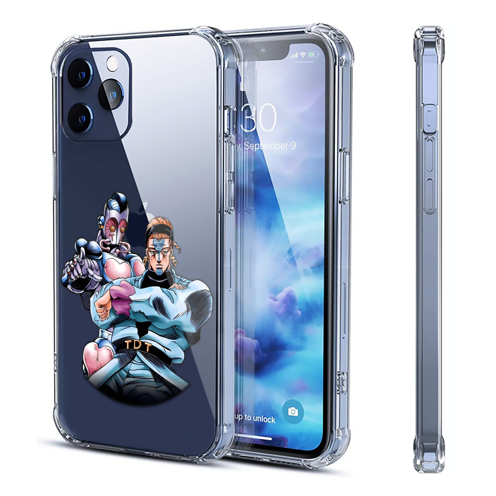 （画像用） ジョジョの奇妙な冒険 ひがしかた じょうすけ JoJo's Bizarre Adventure Higashikata Josuke 【iPhone 12シリーズ対応】透明スマホケース（クリアソフトケース）